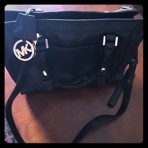 Authentic Michael Kors Black Leather Satchel Purse